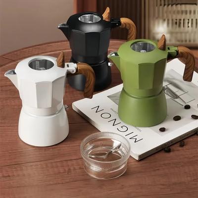 Модернизированная двухклапанная кофеварка Moka Pot Двухклапанная экстракция Hollow Visual Espresso Pot Профессиональное домашнее кафе Уличное кофейное оборудование