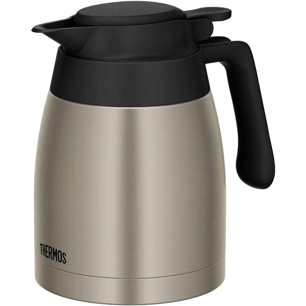 Thermos Stainless Steel Stainless Insulated Tabletop Keeps Food Hot or S Pot, 1.0L, Steel, Pot, Cold, TTG-1000