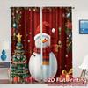 2pcs,Curtains Cute Snowman Christmas Greeting (3) Chic Contemporary Curtains Prints Light Filtering Curtains Thermal Insulation,