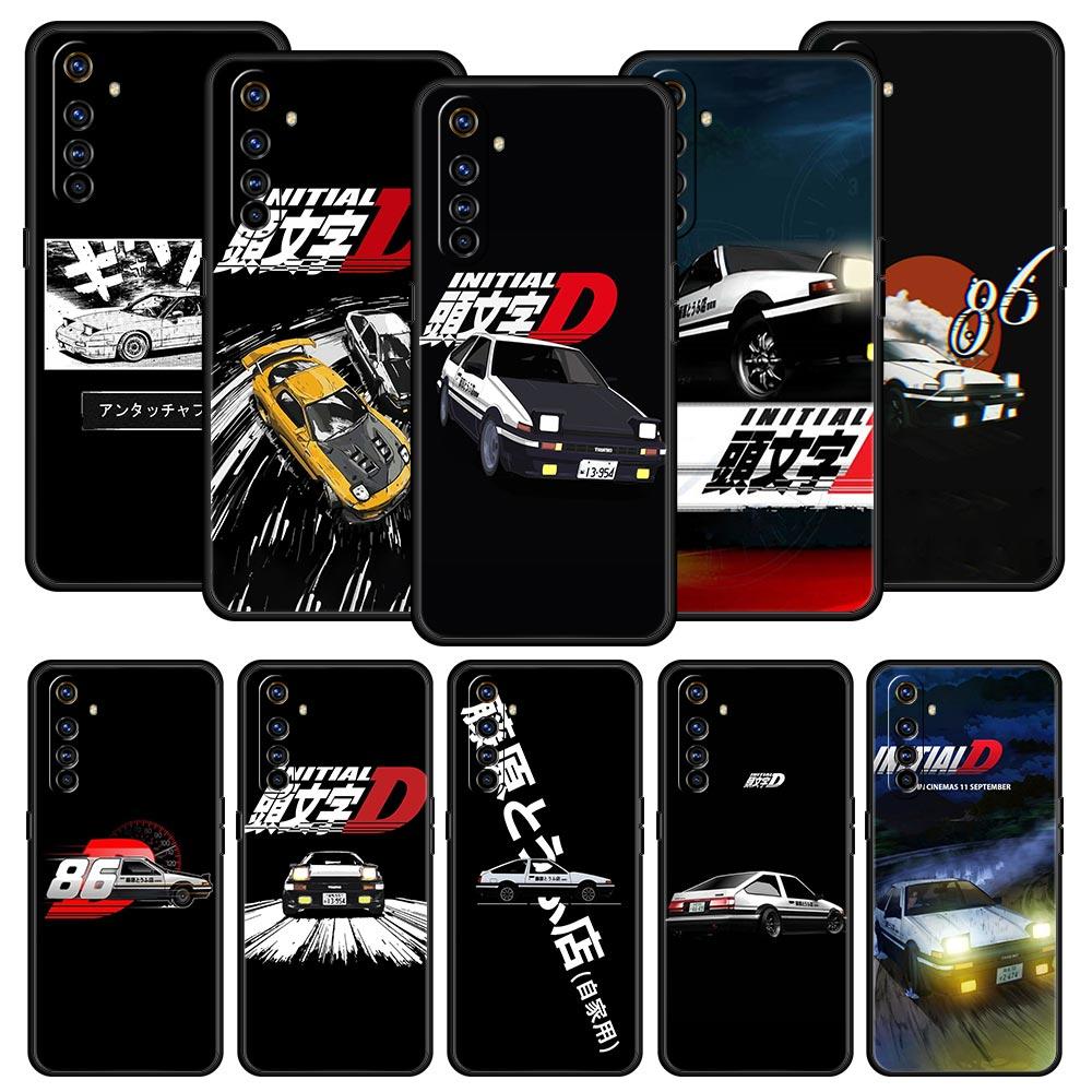 Чехол для телефона Initial D для Realme C67 C63 C55 C53 C35 C25 C21 GT 2 3 5 6 10 11 12 13 Pro Plus 5G Мягкий ТПУ Чехол для телефона Fundas Capas