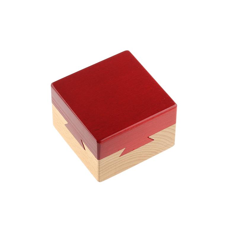 Beech Wood Kongming Lock Treasure Box: Large Educational Toy with Mechanism for Small Gifts