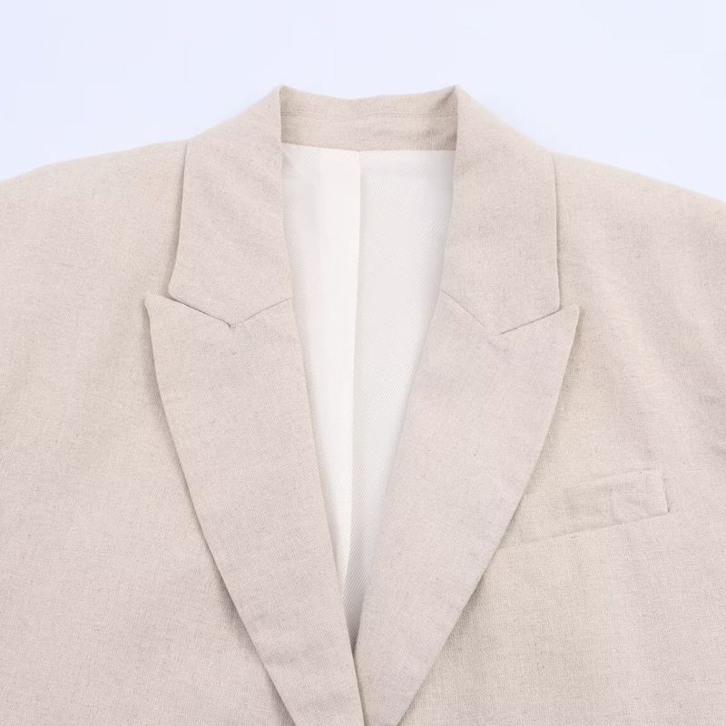 Kaslead New Women clothes Western Style Blended Lapel Sleeveless Vest Trousers 2406998 3584998