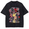 Anime Demon Slayer Tokitou Muichirou Graphic Washed Tee Men Casual Loose Tshirts Manga Cotton T Shirt Harajuku Male T-shirt
