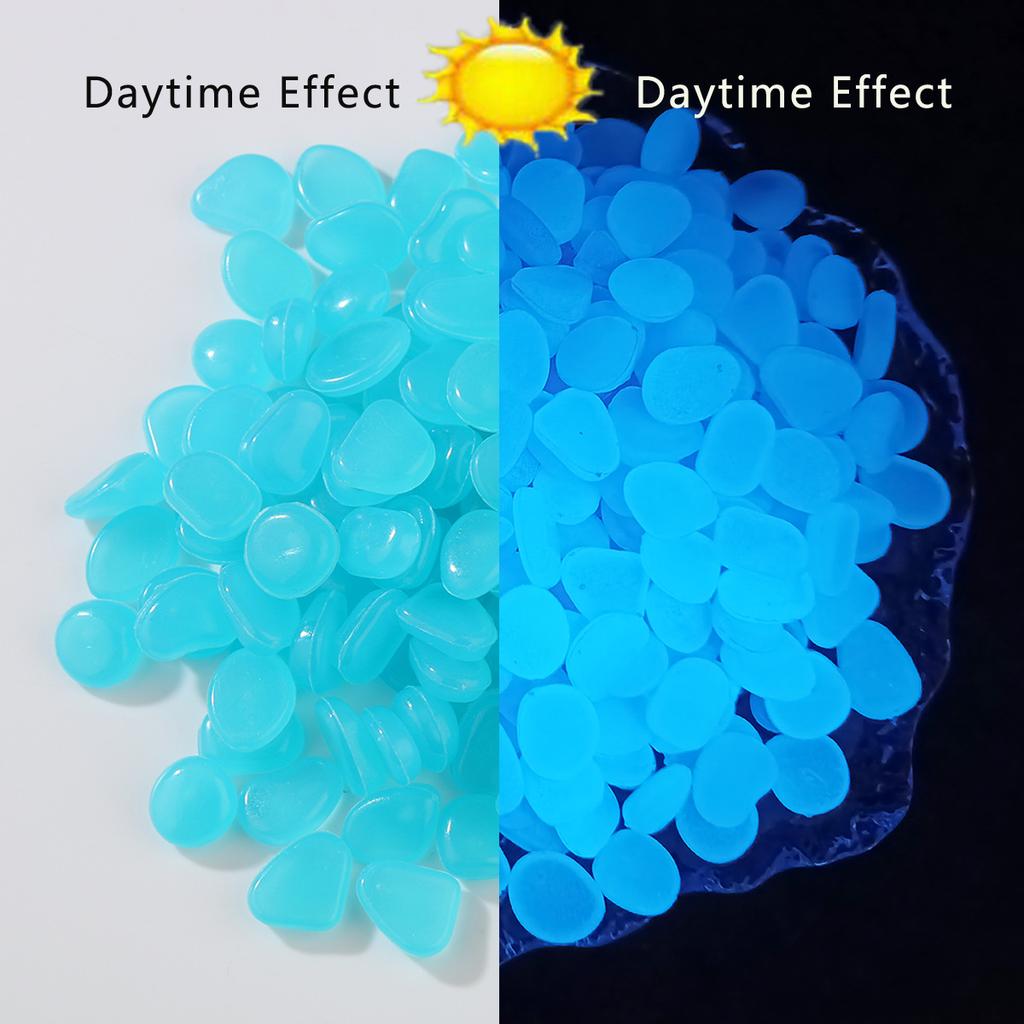 100 шт. 1 см Светящийся камень Садоводство Аквариум Ландшафтный дизайн Светящийся камень Украшение Искусственная флуоресцентная цветная галька