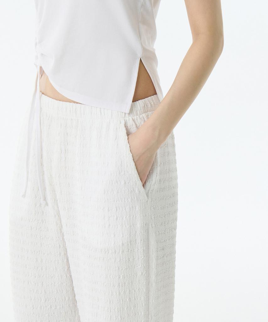 MUSINSA STANDARD WOMAN Women'S Smoked Wide Elastic Pants [Ivory]