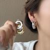 S925 Silver Needle Geometric Circle Earrings Simple Fashion All-matching Studs Niche Design Premium Ear Earrings