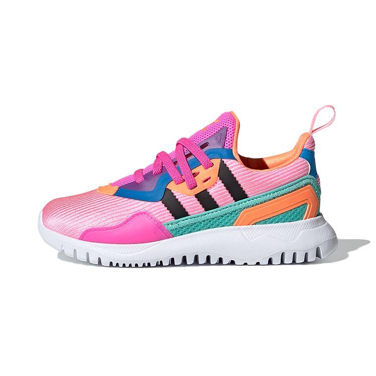 Adidas Originals Flex Series El C Non-Slip Low-Top Sports Casual Shoes Kids Sneakers Pink Black Blue FX5334