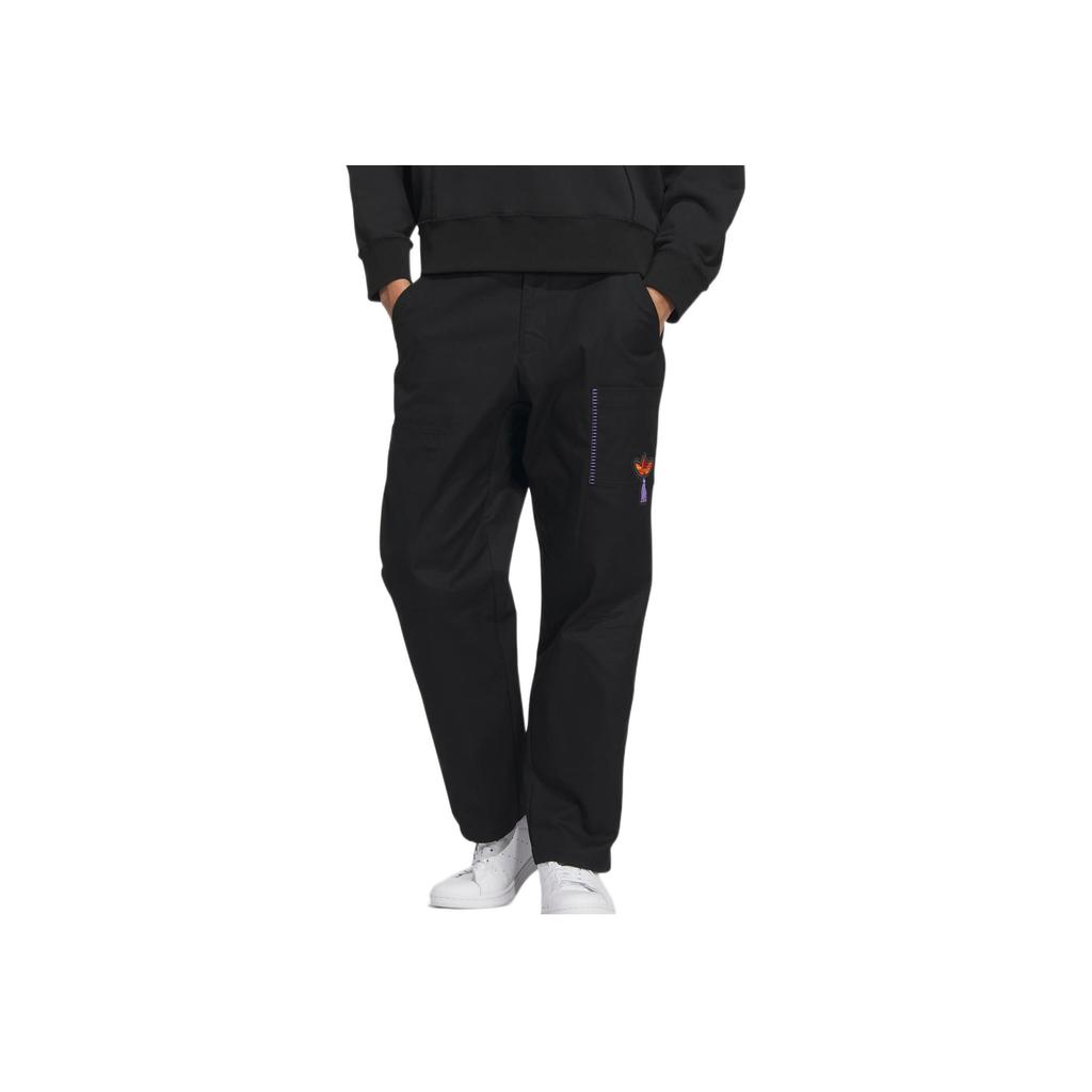 adidas Essentials Pure Color Повседневные спортивные брюки с прямыми штанинами Мужские брюки черные IP7550