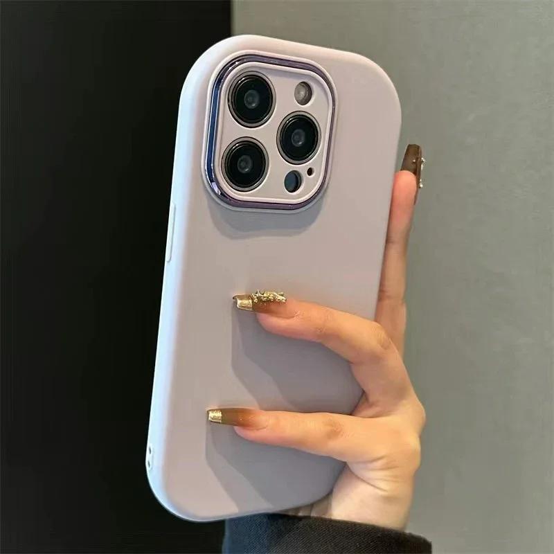 Роскошный Милый Мягкий Силиконовый Чехол Конфетного Цвета Для iPhone 17 11 12 13 14 15 16 Pro Max Plus Ударопрочный Бампер Задние Чехлы Обложка