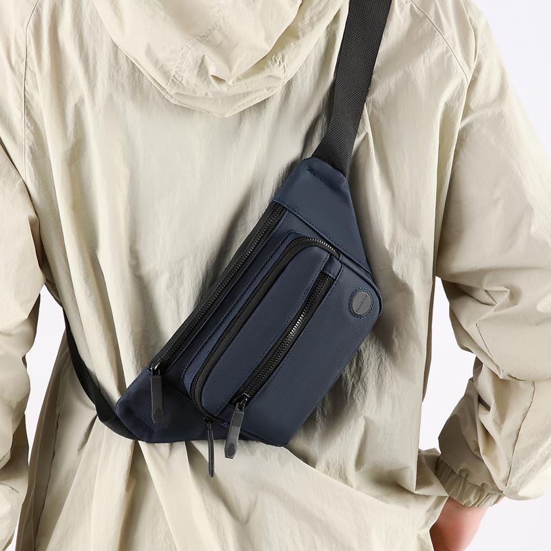 Water-repellent Men's Waist Bag Outdoor Sports Shoulder Crossbody Bag Chest Bag