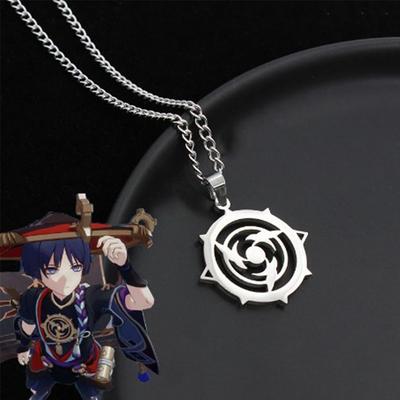 Игра Genshin Impact ожерелье Fatui Harbingers Scaramouche Kunikuzushi косплей унисекс кулон колье странник странник баллада ювелирные изделия