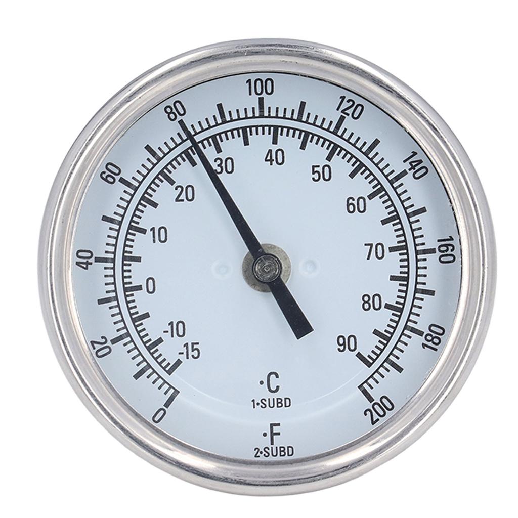 Биметаллический термометр G1/2 304 нержавеющая сталь ?15 градусов C До 90 градусов C 83 мм Диаметр Высокая Точность Гриль