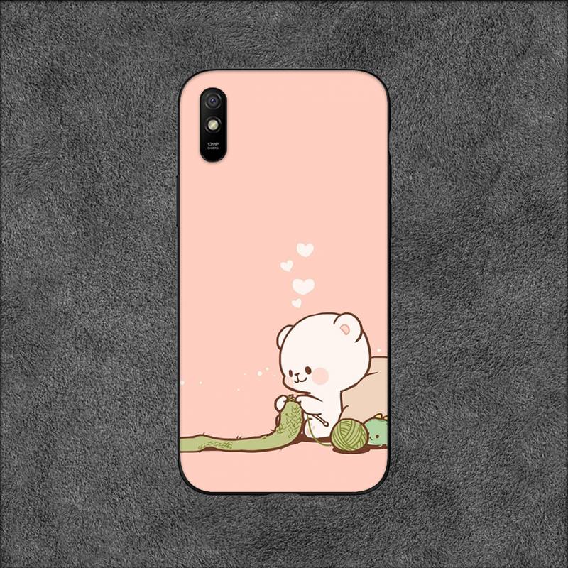Милый чехол для телефона с изображением медведя цвета молочного мокко для Xiaomi9 10 11PRO LITE Redmi NOTE7 8 9 10A PRO K40 Poco3 Shell