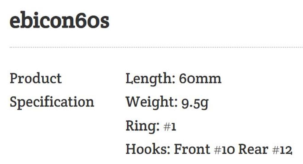 Распродажа Синий Синий Ebicon 60S 9,5 грамм Тонущая приманка 10 (5199)