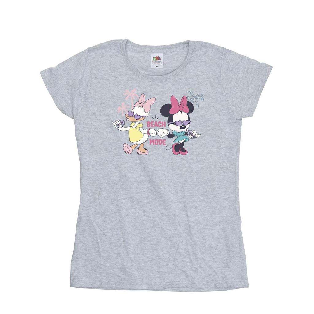 Disney Womens/Ladies Minnie Daisy Beach Mode Cotton T-Shirt
