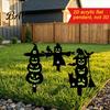 Reusable Garden Art Halloween Ghost Stake, Spooky Glow-in-The-Dark Yard Sign, Pumpkin Villa Lawn Accents Scarecrow Acrylic Decoration for Pathway