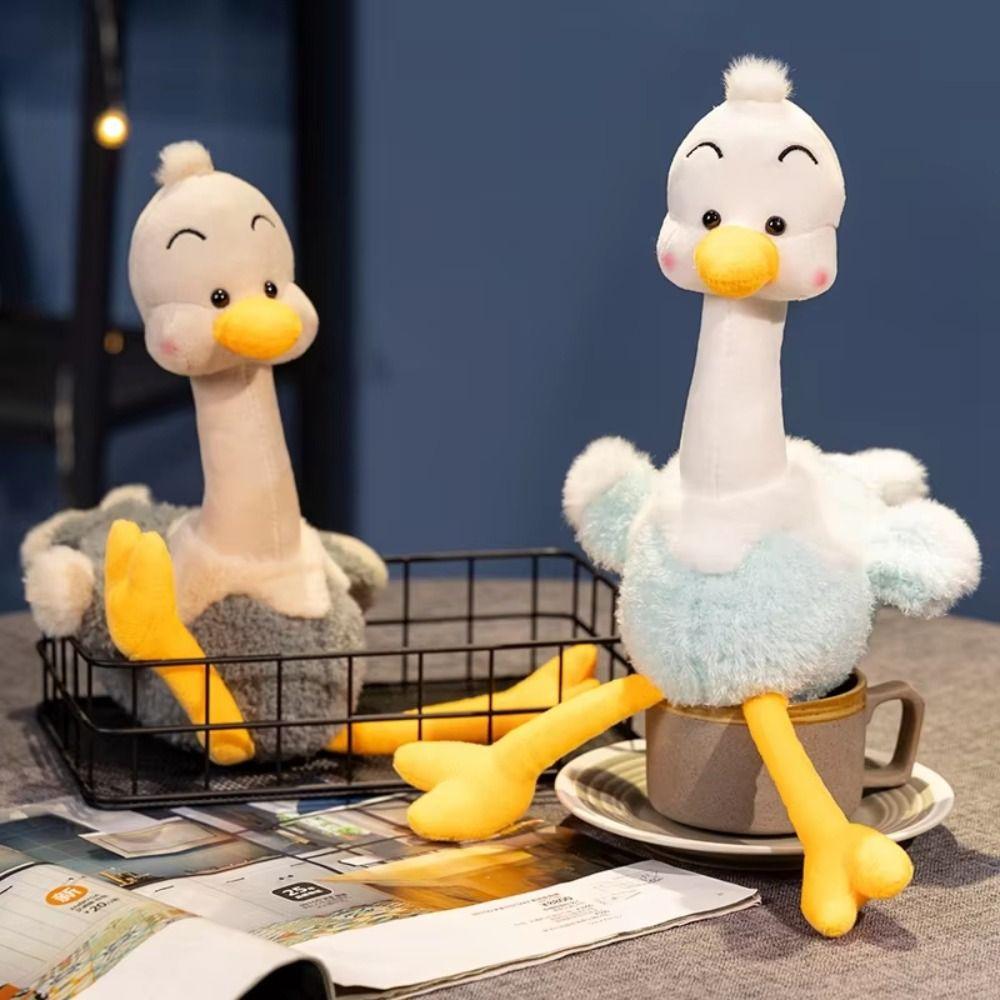 Soft Stuffed Long-Legged Ostrich Plush Toy Cartoon Ostrich Plush Doll Children Gift