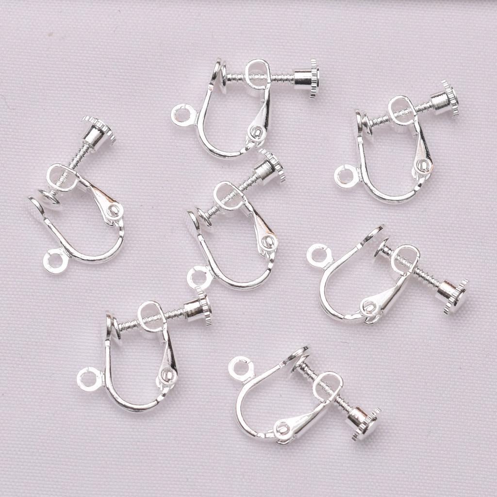 10pcs DIY Ear Clips Converter Spiral Ear Clips Earrings Accessories No Pierced Ear Clips Converter Painless Invisible Ear Clips