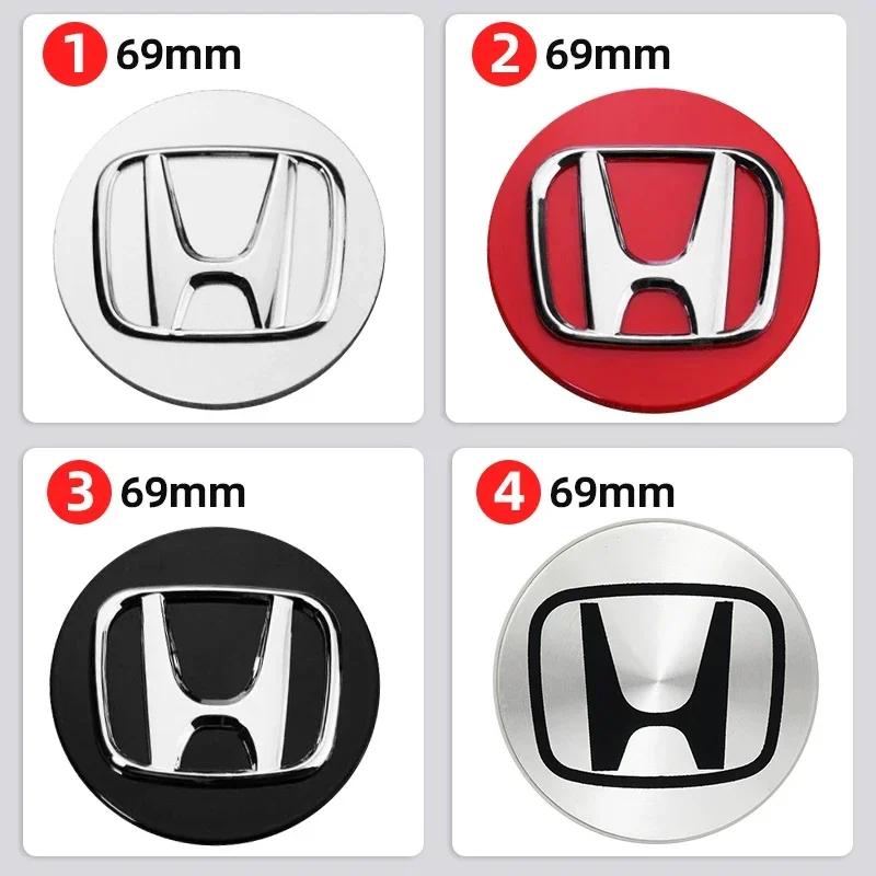 4Pcs/set 69mm 58mm Car Wheel Center Hub Caps Rims Cover Logo For Honda Civic Accord Fit CRV Jazz Odyssey Insight Legend HRV