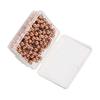 200pcs Round Ball Plastic Pushpin Thumbtack Pins Decorative DIY Tool (Rose Gold)