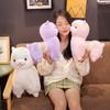 3550Cm Stuffed Saddle Alpaca Doll Plush Toy Purple Pink White Sheep Fuzzy Standing Grassland Cartoon Animal Gift