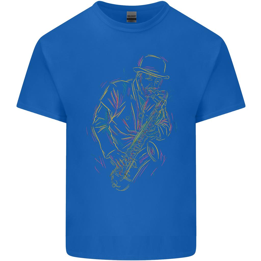 Jazz Colourful Saxophone Player Unisexs Light Cotton TShirt