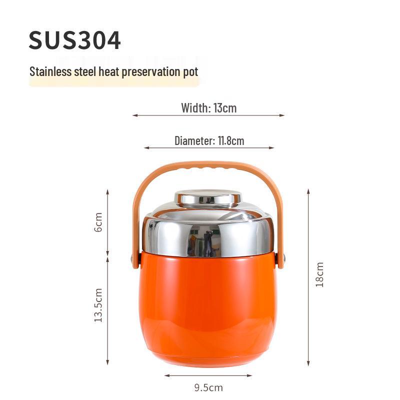 Многослойный изолированный ланч-бокс бенто из нержавеющей стали