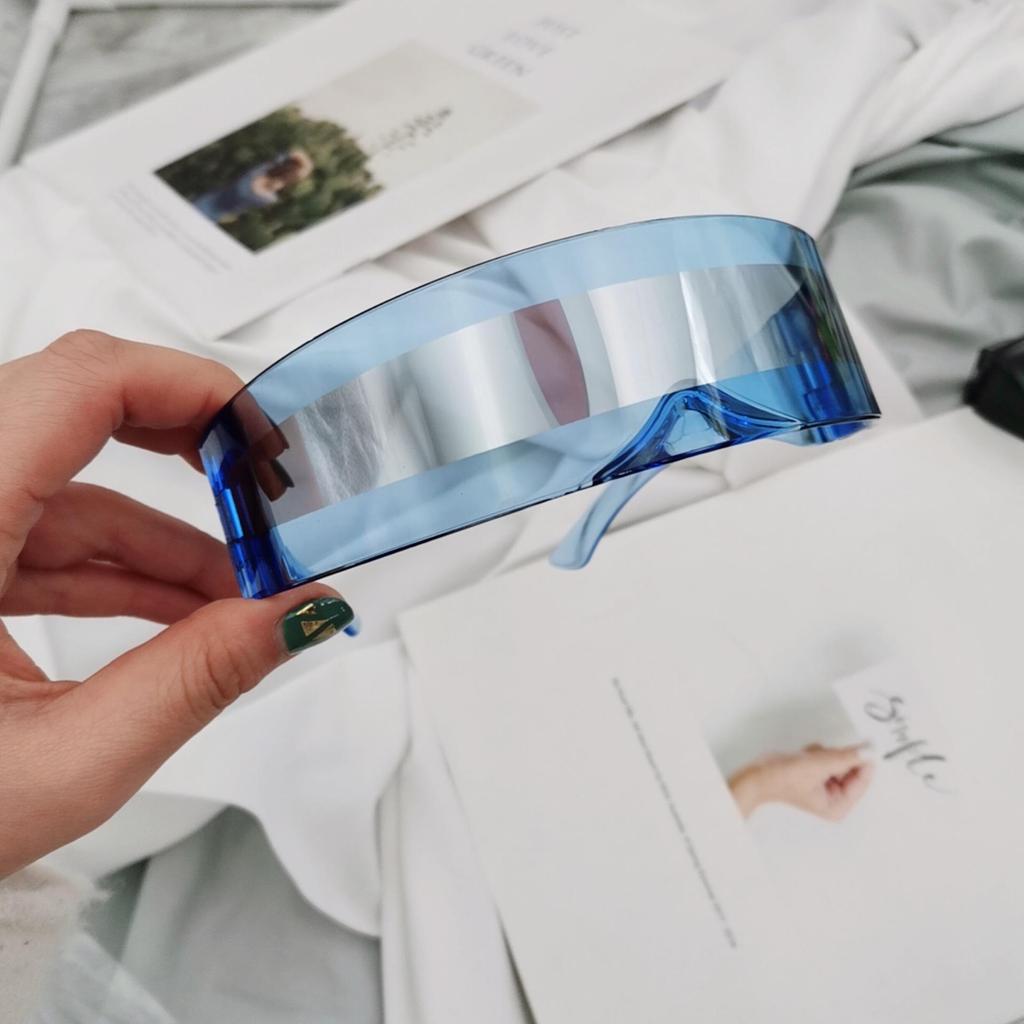 Солнцезащитные очки Futuristic Warrior: Модные интегрированные очки для вечеринок с персонализированной повязкой на голову