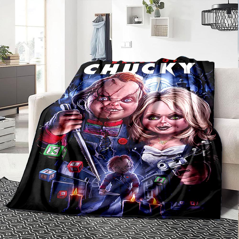 1pc Blanket - CHUCKY Print Design,Lightweight Blanket for Sofa,Bed- Soft &Warm,Gift for All Seasons
