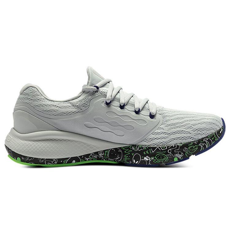 Under Armour Заряженный Vantage Fun CN Удобная ткань Синтетическая кожа Низкий верх Повседневные кроссовки для бега Мужские кроссовки Серо-зеленый 3026450-100