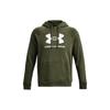 Under Armour Rival Fleece Letter Print Raglan Hoodie Men Hoodies Green 1379758-390