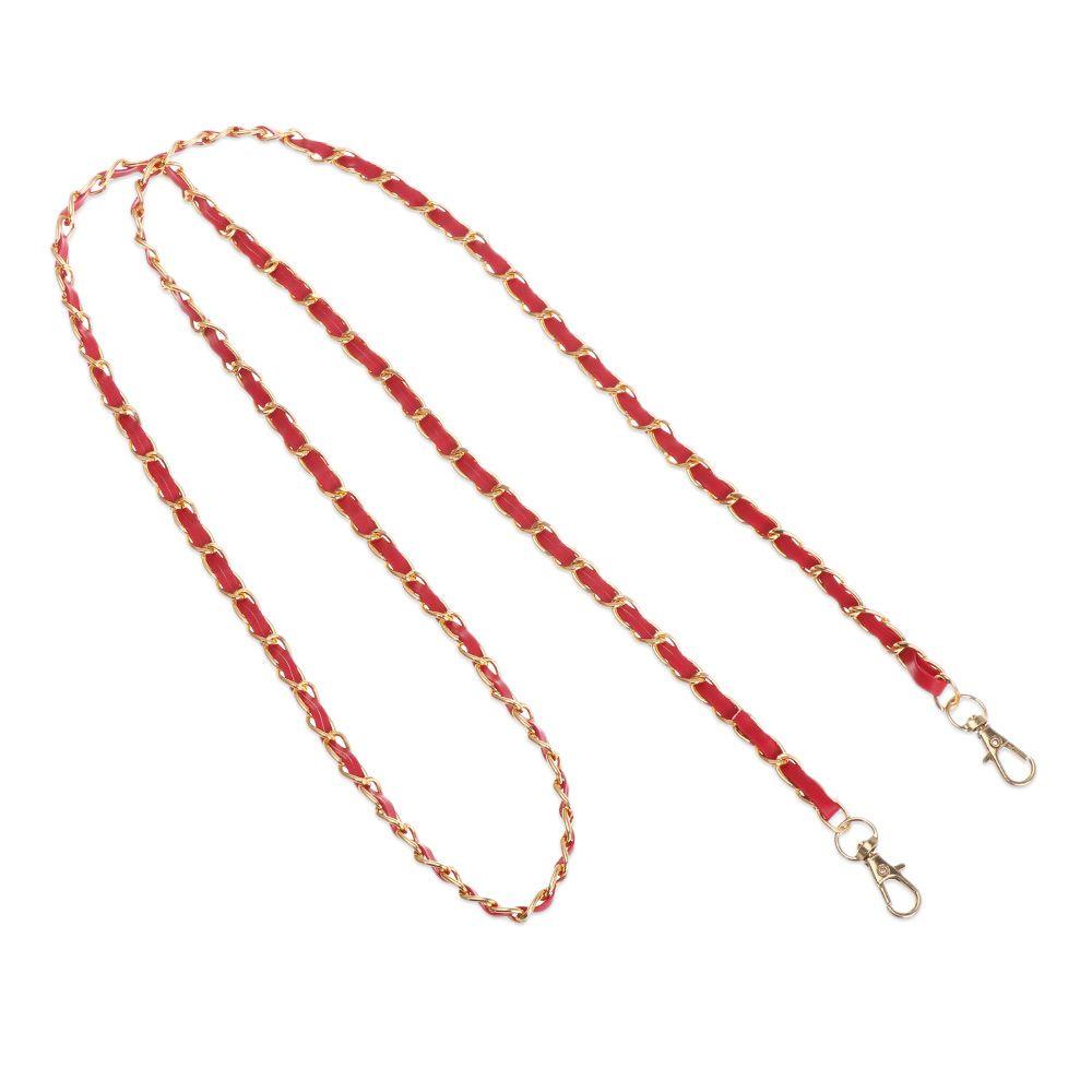 Women Adjustable Metal Decorative Chain Shoulder Bag aiguillette Handbag Chain Backpack strap
