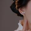 Exquisite Girlfriend Birthday Gift Star Sparkling Diamond Earrings Super Fairy Love Moonstone Bow Earrings