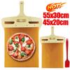 Sliding Pizza Peel Shovel Removable Wooden Handle Pizza Spatula Multi-functional Pizza Spatula Paddle with Tarps Baking Tools