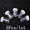 5Pcs/lot Portable Cosmetic Jar Empty Pot Plastic Box Storage Container Makeup Nail Art Bead Round Transparent Bottle Creme