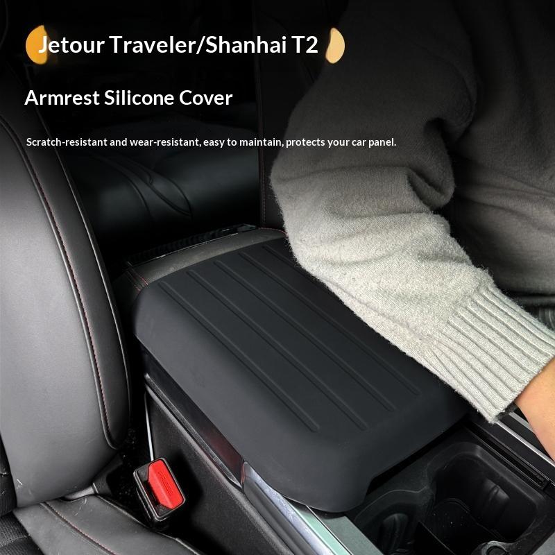 Fit For Jetour Traveler Shanhai T2 Car Armrest Box Cover Protective Pad Central Control Armrest Silicone Protection Cover MatGood product