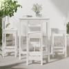 VidaXL 5 Pcs Garden Bar Set White Solid Pine Wood, Bar Set, Furniture Set, Bar Set 3154741