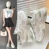 Женская повседневная обувь Dad Platform Chunky Sneakers Fashion Wedge Thick Sole Promise White Walking Shoes Zapatos De Mujer