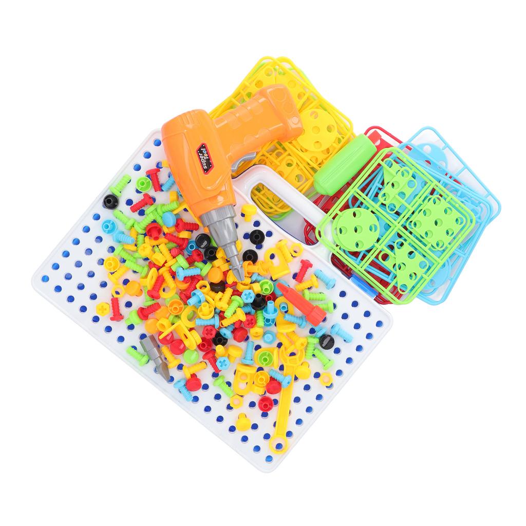 239 предметов, набор игрушек-конструкторов с дрелью и отверткой, обучающий набор-головоломка с дрелью и отверткой