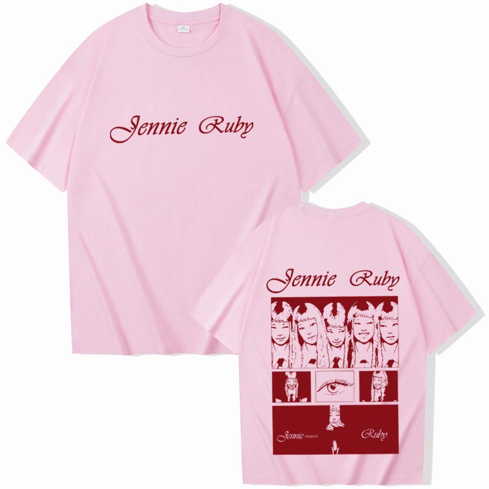 Футболка с принтом альбома Дженни Руби 2025 года Harajuku Unisex Fan Gift Tees