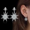 Серьги-подвески Хрустальные Снежинки для Женщин Модные Серьги со Стразами и Цирконами Свадебные Вечеринки Украшения Прямая поставка