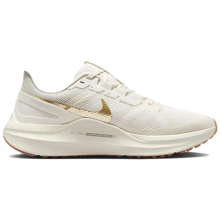 Nike Air Zoom Structure 25 Women Phantom White Gum Light Brown Metallic Gold DJ7884-007