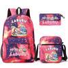 3Pcs/set Cartoon Printed Backpack Teenager Student Boy Girl Schoolbag Larger Capacity Bagpack Travel Bag Kid Gift Mochila