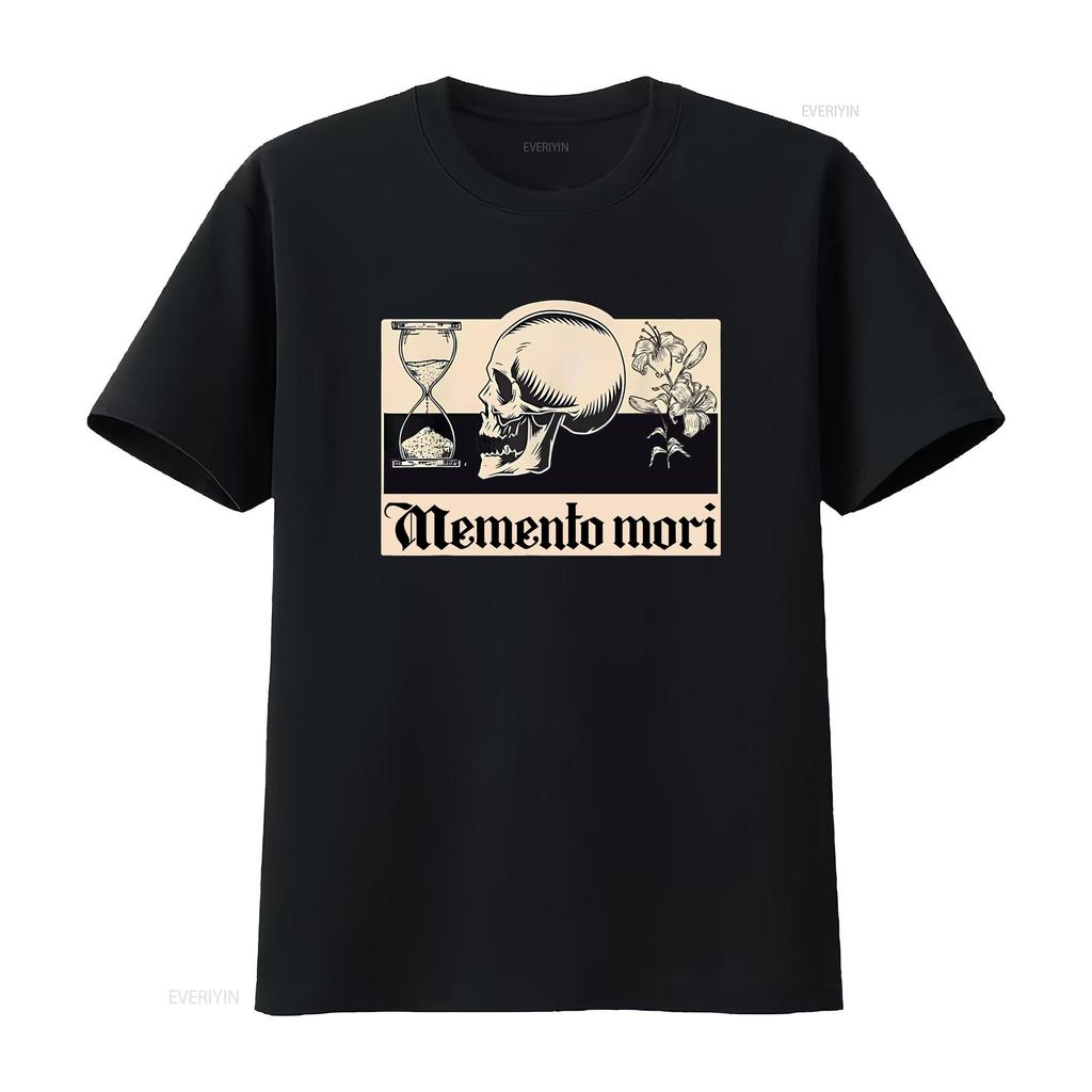 New Limited Meunisexto Mori Latin Phrase Stoicism Philosophy T Shirt Size S 5xl Vintage Washed Soft Fashion Graphic Stretched