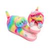 Fashion Kawaii Rainbow Kitty Slipper Woman Fluffy Indoor Slides Shoes Home Kitten Carpet Slippers for Women Winter Warm Room Flip Flops