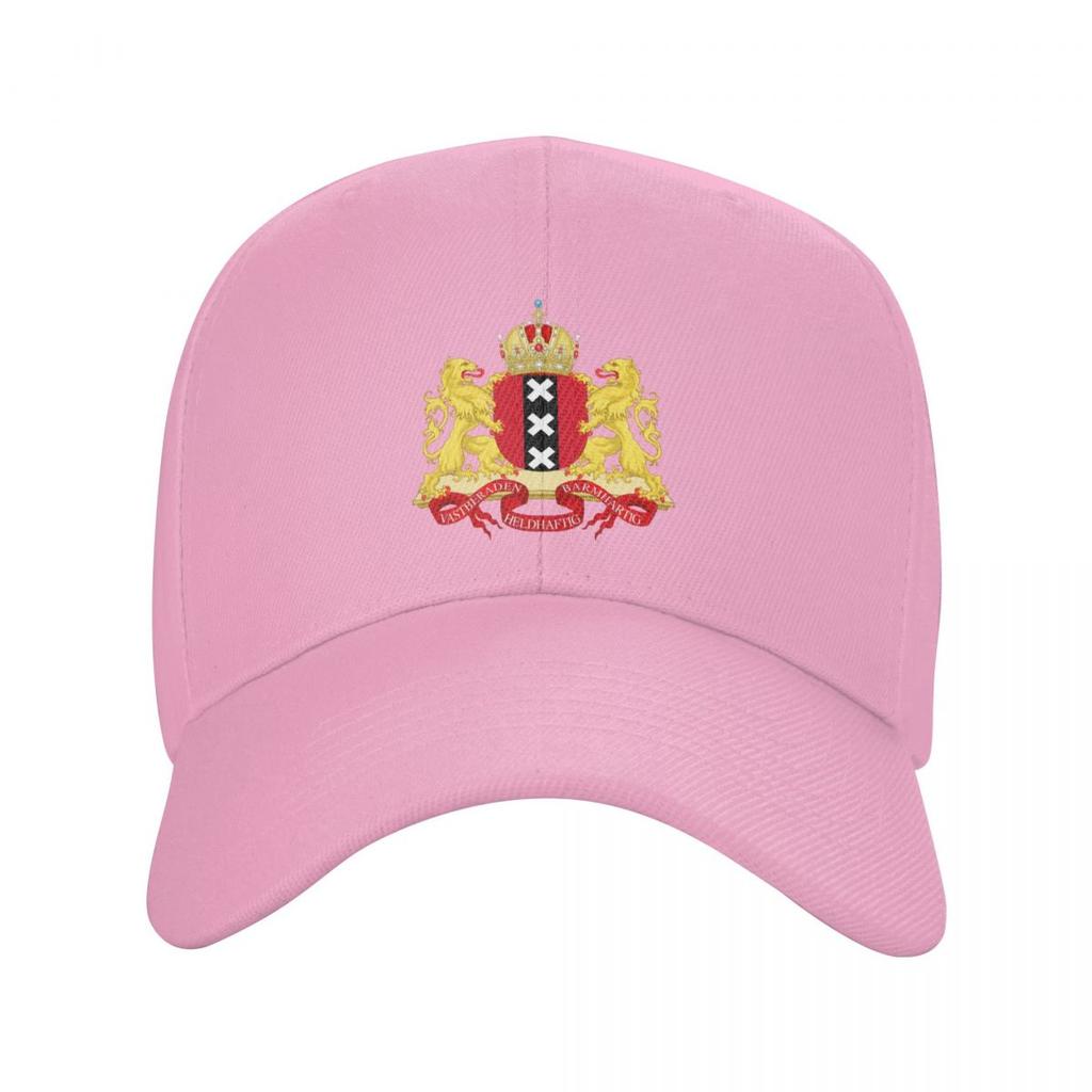 Бейсбольная кепка унисекс с гербом Амстердама на заказ, регулируемая шляпа унисекс из Нидерландов, Голландии, шляпа гордого папы, уличная кепка, кепки Snapback