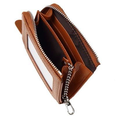 Чехол для пропуска Shoebill, кошелек для мелочи, брелок для ключей, чехол для монет из натуральной кожи, коричневый, для мужчин и женщин
