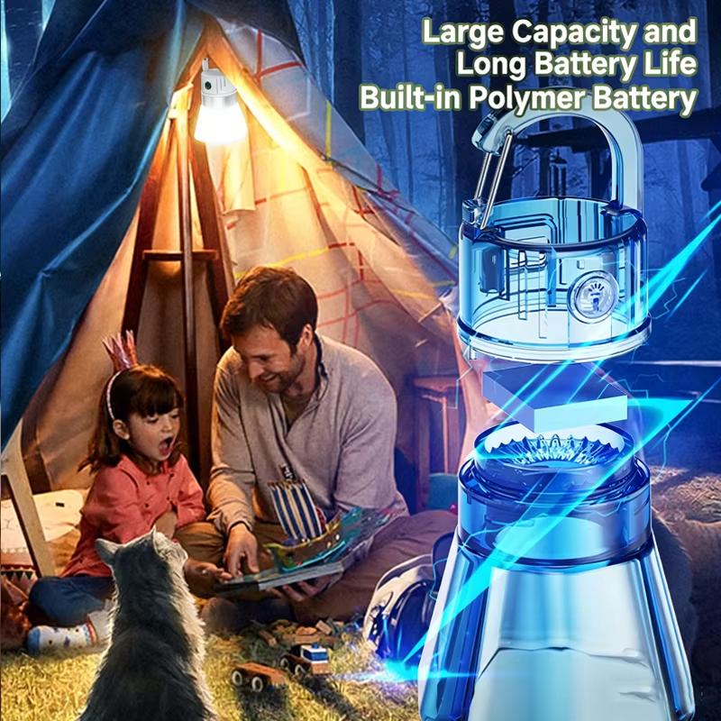 RGB Ambient Light Mini LED Hanging Flashlight USB C Rechargeable Torch Outdoor Camping Waterproof Tent Lamp Portable Hook Lamp