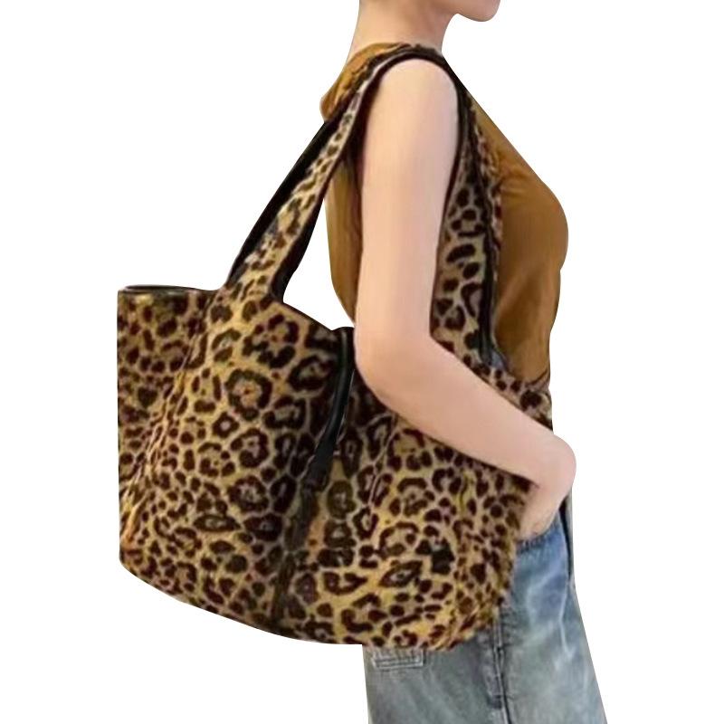 Women's Shoulder Bag Large Handbag University New Leopard Print Tote Casual Shopping Luxury Designer Handbags