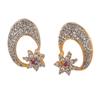 Позолоченные женские серьги Estele со звездами и луной из американских бриллиантов